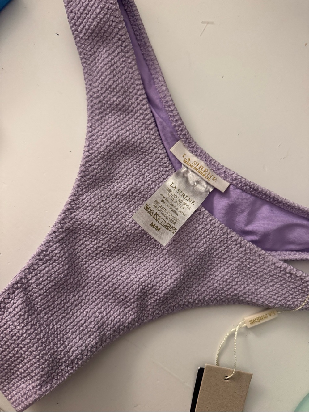 Women's Lilac Textured Bikini Bottom
